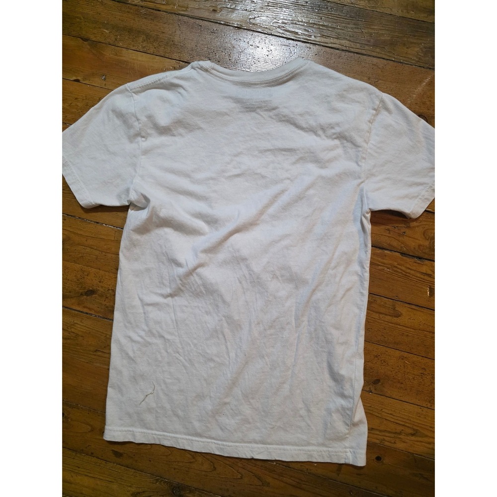 Paradise Lost Meditating Frog Graphic Tee White Cotton T-Shirt Mens Small S - Picture 3 of 3